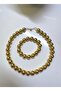 Luxury Shiny Pearl Necklace Bracelet Set (16 mm) - 2