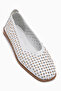 Jesica Genuine Leather White Women's Ballerinas