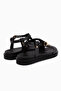 Evelin Black Buckle Women's Sandals - 5