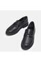 Large Size Women's Genuine Leather Loafer 41-42-43-44-Black Leather - 2