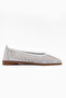 Jesica Genuine Leather White Women's Ballerinas - 2