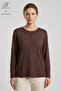 Women's Spiral Stick Patterned Collar and Skirt, Stone Embroidered, Slit, Lycra, Mother's Combed Cotton Blouse