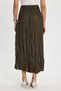 Women's relaxed fit elastic waist midi length khaki ruffle skirt - 7