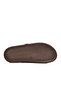 Brown Suede Double-Strapped Women's Flat Slippers - 5