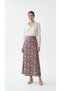 Women's Multicolor High Waist Flared Long Viscose Skirt - 6