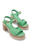 Gemma Alma Women's Heeled Sandals 0012304 Green Suede