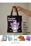 Kuromi Black Mini Tote Bag/Tablet/Book/Mini Cloth Bag - 2