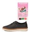 Black genuine leather women's casual shoes - 4