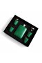 Luxury Stone-Engraved Steel Flask Set 240 ml with 4 Cups Camping Outdoor Pocket Flask Gift
