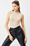Women's Black White Cream Navy Blue 4-Piece Sleeveless Blouse - 4