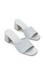 Larissa Luce Women's Heeled Slippers 0012209 Silver Straw