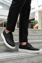 Black Lace-Up Men's Casual Shoes - 3