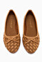 Amelia Tan Suede Bow Women's Ballerinas - 5
