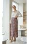 Women's Multicolor High Waist Flared Long Viscose Skirt - 5