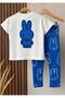 Girl's Tights Set Printed T-Shirt Casual Comfortable 2-Piece Set - 2
