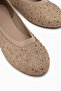 Rena Nud Stone-Trimmed Knitwear Ballerina - 5