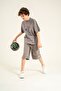 Athletic Arma Embroidered Boys' Shorts with Pendant - T-Shirt Set - 7