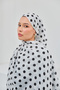 Polka Dot Patterned Cotton Soft Shawl Nostalgia Series Women's Polka Dot Shawl - 4