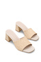 Larissa Luce Women's Heeled Slippers 0012209 Beige Straw