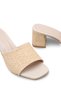 Larissa Luce Women's Heeled Slippers 0012209 Beige Straw - 2