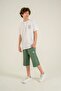 Strong Printed Boys' Shorts with Pendant - T-Shirt Set - 2