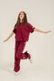Soft Textured-Comfort Fabric with Bow on the Top and Bow on the Bottom - Girls' Top and Bottom Tracksuit Set - 7
