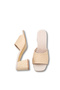 Larissa Luce Women's Heeled Slippers 0012209 Beige Straw - 5