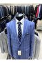 Wool-Cotton Combination Men's Suit (Jacket Checked. Pants Duz) - 3