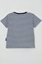 Boy's T-Shirt with Patches and Stripes, 1-3 Years Old, White - 2