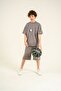 Athletic Arma Embroidered Boys' Shorts with Pendant - T-Shirt Set - 6
