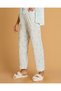 طقم بيجامة نسائي أزرق مطبوع بأكمام قصيرة - 3