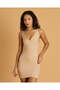 Women Beige Body Smoothing Shapewear Dress