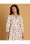 Women White Printed Nightgown - 2
