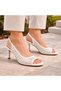 Women's Hand Knitted Heeled Shoes 8 cm Thin Heel Stylish Summer Shoes - 4