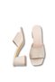 Maia Lila Women's Heeled Slippers 0012201 Beige Patent Leather - 5