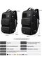 9309 Water-Resistant Anti-Theft Tactical Backpack with USB Port, Shoe Compartment, Black - 6