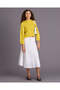 Senior Girls White Tiered Midi Skirt - 2