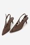 Women's Stiletto Pointed Toe Mesh Hand Knitted Embroidered Classic Heeled Shoes Berzen Brown Straw - 3
