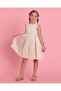 Girls Gold Jacquard Dress