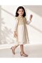 Girls White Embroidered Layered Dress