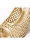 Women's Hand Knitted Heeled Shoes 8 cm Thin Heel Stylish Summer Shoes - 6