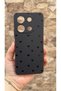 Infinix Note 30 Compatible Mini Black Heart Patterned Silicone Shock Absorbing Classic Protected Rubber Case - 2
