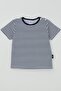 Boy's T-Shirt with Patches and Stripes, 1-3 Years Old, White