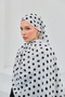 Polka Dot Patterned Cotton Soft Shawl Nostalgia Series Women's Polka Dot Shawl - 3