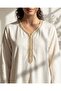 Women Cream Jallabiya With Embroidery - 5