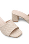 Adara Cara Women's Heeled Slippers 0012207 Beige Braided - 2