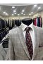 Wool-Cotton Combination Men's Suit (Jacket Checked. Pants Duz) - 4