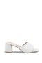 Adara Cara Women's Heeled Slippers 0012207 White Braided - 4