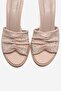 Karina Beige Stone Women's Thin Heeled Slippers - 2