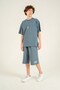 Athletic Arma Embroidered Boys' Shorts with Pendant - T-Shirt Set